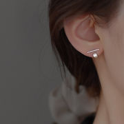 925纯银针一字耳钉女2024气质小众设计高级感耳环ins耳饰