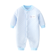 婴儿保暖连体衣前开扣加厚连身衣，0-1岁宝宝空气，棉内衣夹棉哈衣