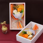 圣诞节礼物送客户3朵玫瑰花香皂花束礼盒实用生日高级创意伴手礼