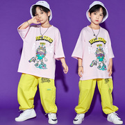 少儿街舞套装男童嘻哈演出服女童，hiphop潮牌表演服儿童爵士舞蹈服