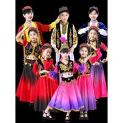 儿童新疆舞蹈服装少儿维族表演服民族演出服饰男女童维吾尔族服装