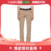 香港直邮潮奢 BOSS 男士驼色 Slim-Fit 长裤