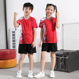 儿童乒乓球训练服运动服套装，男童羽毛球服女童，乒乓球服速干龙服装