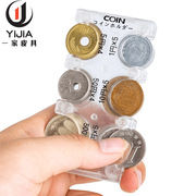 纯色大容量便携式小钱收纳零钱夹男女日式手拿硬币分类零钱包