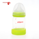 母婴谷 贝亲自然实感宽口径PP奶瓶160ml AA80/AA81 带SS号奶嘴