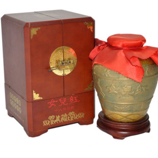  绍兴黄酒 女儿红 十八年陈佳酿 仿青铜 1000ml 木盒