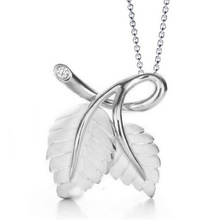 Bank of New artículos de moda de comercio [Tiffany] Especial de clase A collar de plata de la hoja