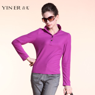YINER音儿影儿 专柜正品 2012春新纯棉修身套头针织衫88360310