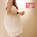 波西米亚2012雪纺连衣裙 新款夏季抹胸裙 韩版伴娘小礼服裙沙滩裙