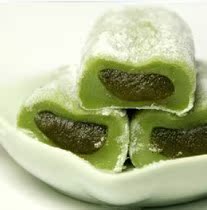  特产*台湾进口食品 雪之恋纯手工手造麻薯 绿茶180克*附卫检