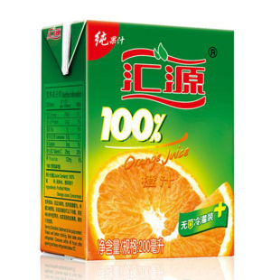  【天猫超市】 汇源装100%纯果汁橙汁 200ml/瓶