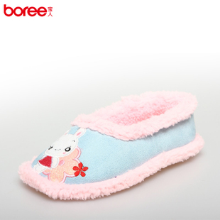  Boree/宝人 新款女儿童棉拖鞋 可爱兔子舒适保暖居家棉拖 5312501