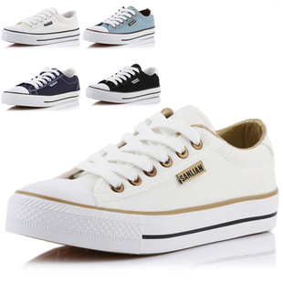  包邮韩版系带低帮浅口帆布鞋男女鞋情侣鞋休闲板鞋布鞋子学生鞋潮