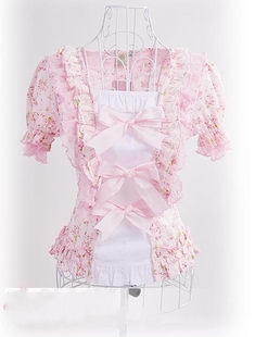 萝莉塔lolita洋装公主衬衫田园碎花