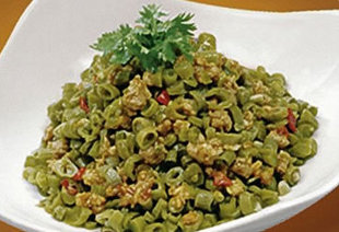  湘菜现炒私房菜 酸豆角肉沫 酸豇豆炒肉沫