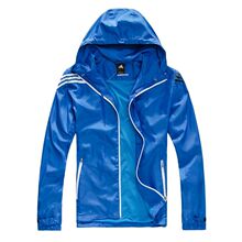 【零下衣℃】adidas阿迪达斯 内网轻薄运动防风衣外套 男款蓝色