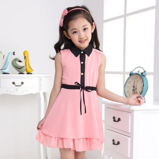 2014新款童装夏装女童<em>连衣裙</em>儿童雪纺<em>裙子</em>夏