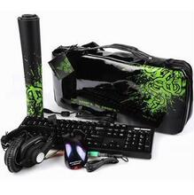 Razer雷蛇 箭毒蛙战术背包 PU亮皮喷洒版 键盘包 电竞装备包