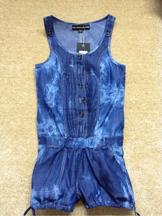 淘宝网ONL经典<em>牛仔</em>扎染连体<em>短裤</em> 女款<em>连衣牛</em>