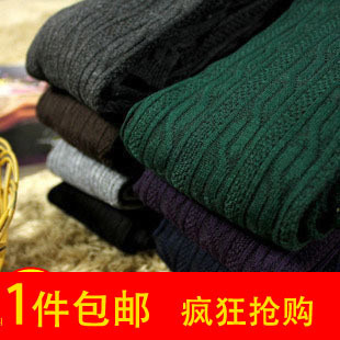  秋冬季款 加厚显瘦保暖裤 麻花罗纹打底裤 女士踩脚裤
