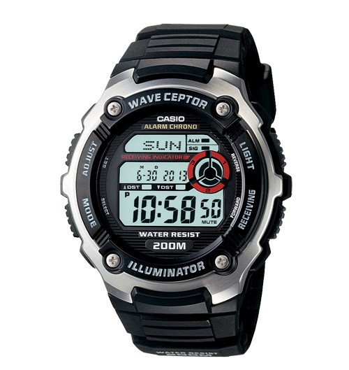 casio WV-200U运动夜光闹铃秒表五局电波表电波手表(现货) 价格:298.00