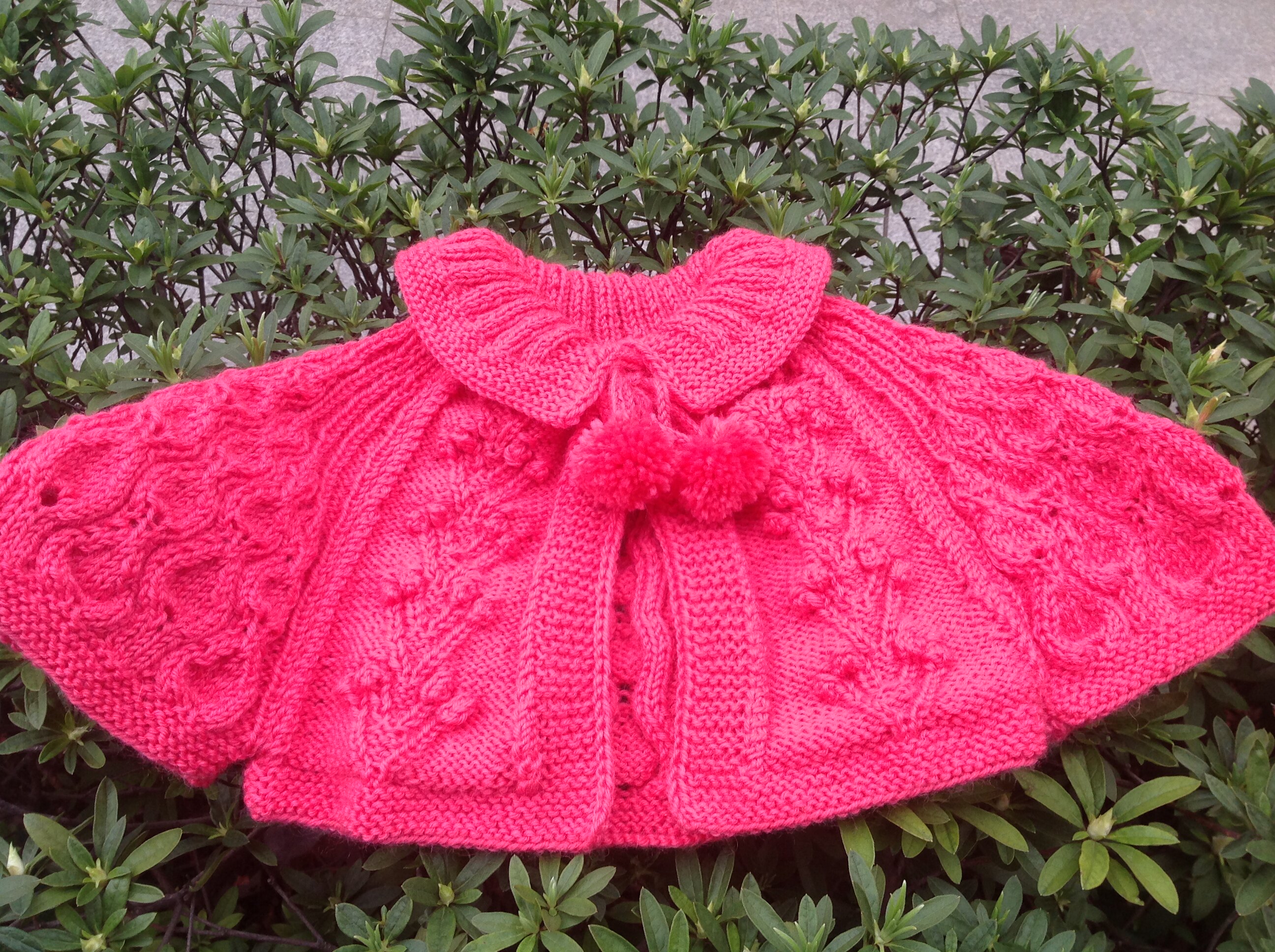 春秋冬<em>女童</em>柔软针织毛衣纯手工编织宝宝<em>毛衣披</em>