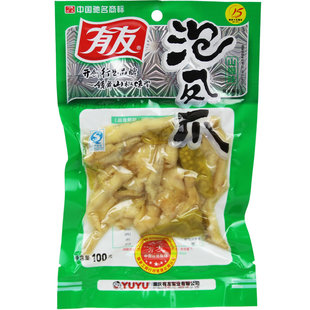  有友泡椒凤爪  重庆特产 泡脚凤爪 山椒鸡爪100g 10袋23区包邮