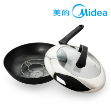 美的炒锅不粘锅 炒菜锅无油烟 铸铁锅具 电磁炉通用 正品 ZBC30E
