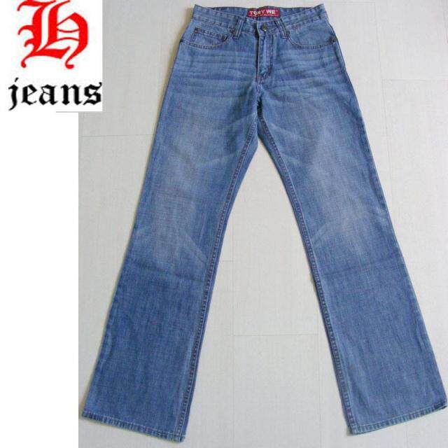 12夏装新品 HJEANS 韩版<span class=H>男装</span>小喇叭 微喇叭男款牛仔裤1791薄款