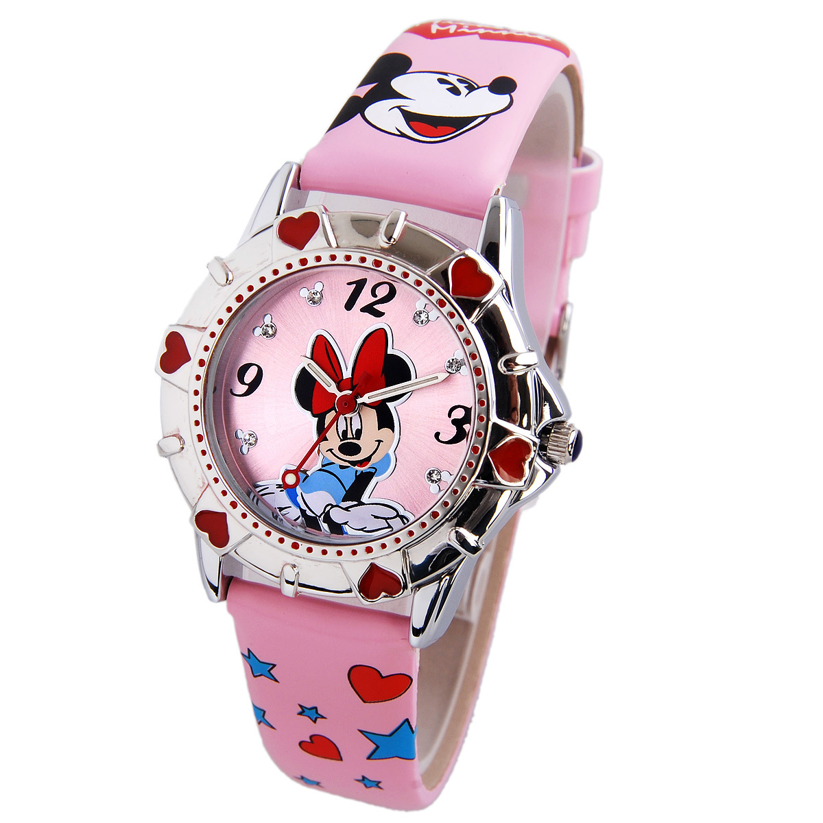正品迪士尼儿童手表 大耳朵创意设计可爱女孩手表 小学生表报价/最低价_易购频道
