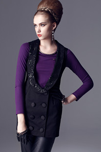 Dream ba Sally/if seti poem women's clothing double-breasted coat skirt of ma3 jia3. 072510302