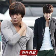 �����װ������2012��ʿt-shirt ����ƴ���� ��ʽԲ�쳤��t��