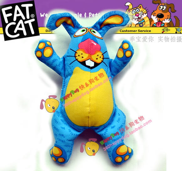Rushing Crown blue die Bunny United States FatCat sound bite toys canvas dog chew toy