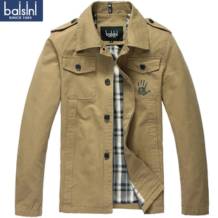  秋冬新款男装外套 男士休闲水洗纯棉短款夹克春秋装夹克大码