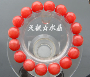  天极水晶 低价特卖☆精美合成红纹石手链12mm