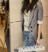 新品包邮！！欧美KATE同款完美收腰七分袖中长款西装55-55
