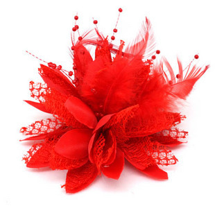  施幻麒H220 头饰 结婚 新娘 礼服配饰 婚礼演出 头花手腕花 红色