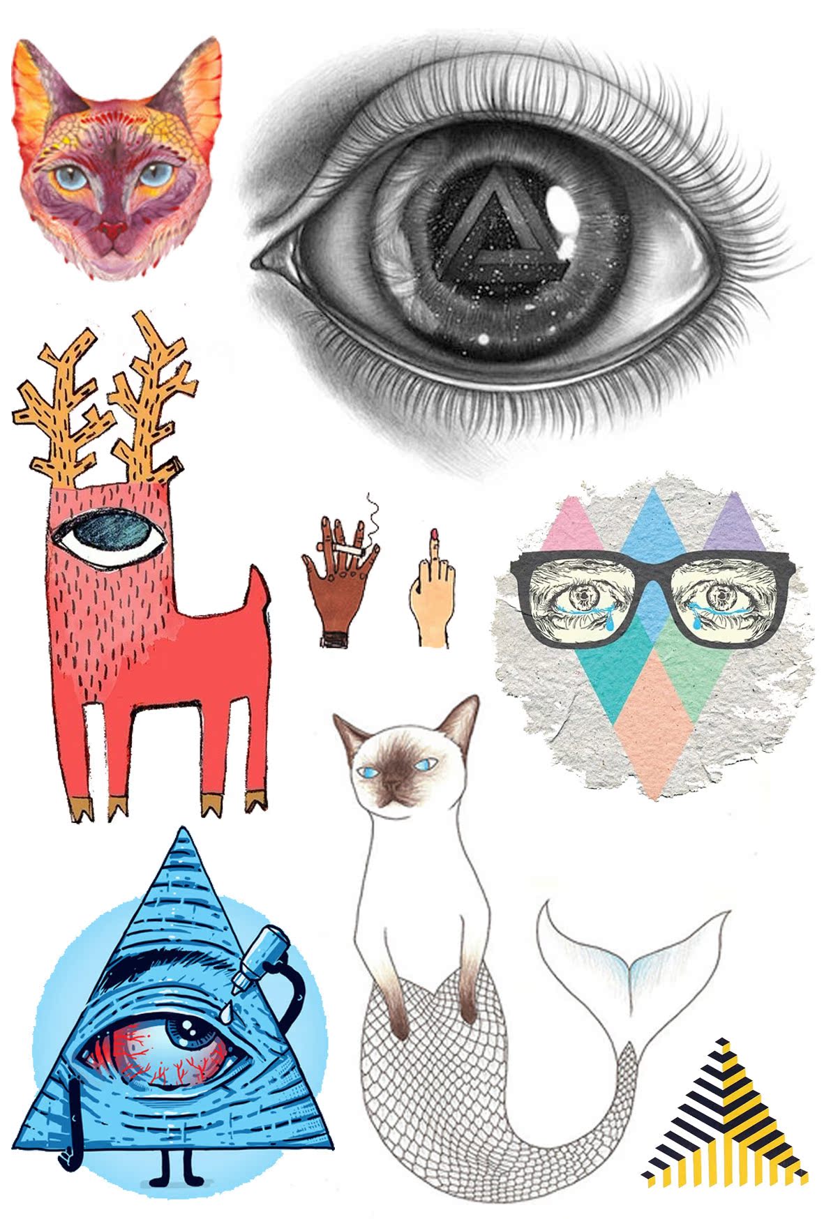 full 58 NEW reinforced version Eye articles originality waterproof Tattoo Sticker Scar pastein the Home accessories , Stickers , Other Stickers category - from Buy2taobao.com to provide professional Taobao agent buy service