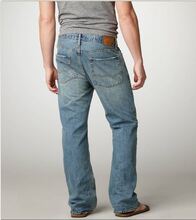 出口美国 AMERICAN-EAGLE 男士浅蓝色 微喇 牛仔裤