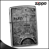 正品ZIPPO打火机 限量版黑冰埃菲尔铁塔 爱情纪念 经典特价