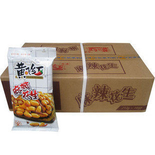 黄飞鸿 黄飞红麻辣花生 210g克*16包 北京整箱包邮