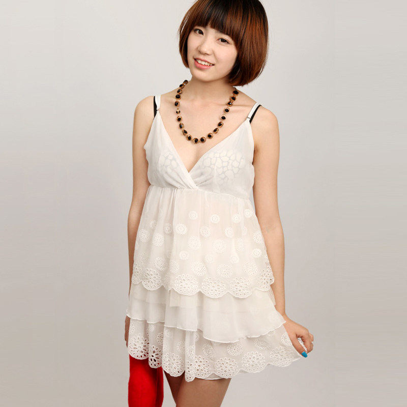 依恋奈正品2012裙子韩版夏季雪纺吊带衫<span class=H>裙装</span>套装夏季连衣裙气质