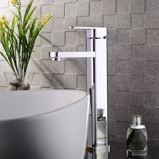 Dimension single hole bathroom 9,667 heightening undercounter copper square ceramic hot and cold sink wash basin faucet