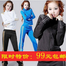 淘宝网团购包邮2012春秋新款韩版女子修身显瘦休闲運動服套装大码特价