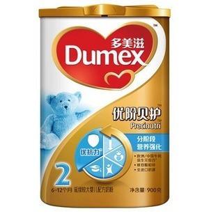  Dumex/多美滋金装优阶2段婴儿配方奶粉900g 生产日期12年7月