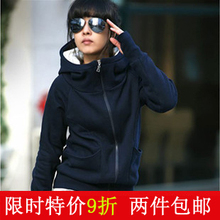 2010秋冬装新品 韩版女装 连帽长袖拉链加厚 卫衣 324