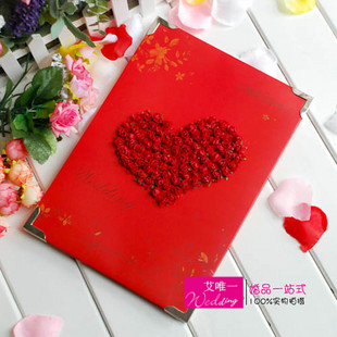 2013创意婚庆用品 欧式婚礼签到本签名册 结婚签到本红色立体爱心 2013创意婚庆用品 欧式婚礼签到本签名册 结婚签到本红色立体爱心