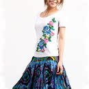 2013夏装新品姐妹装白色T恤女装短袖纯棉韩版修身手工串珠钉珠