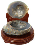 天然玛瑙聚宝盆摆件紫水晶聚宝盆9.6千克玛瑙洞原石