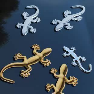 Three-dimensional gecko spike bumper sticker affixed metal gecko car stickers car decoration Post - Bihuo, evil spirits
